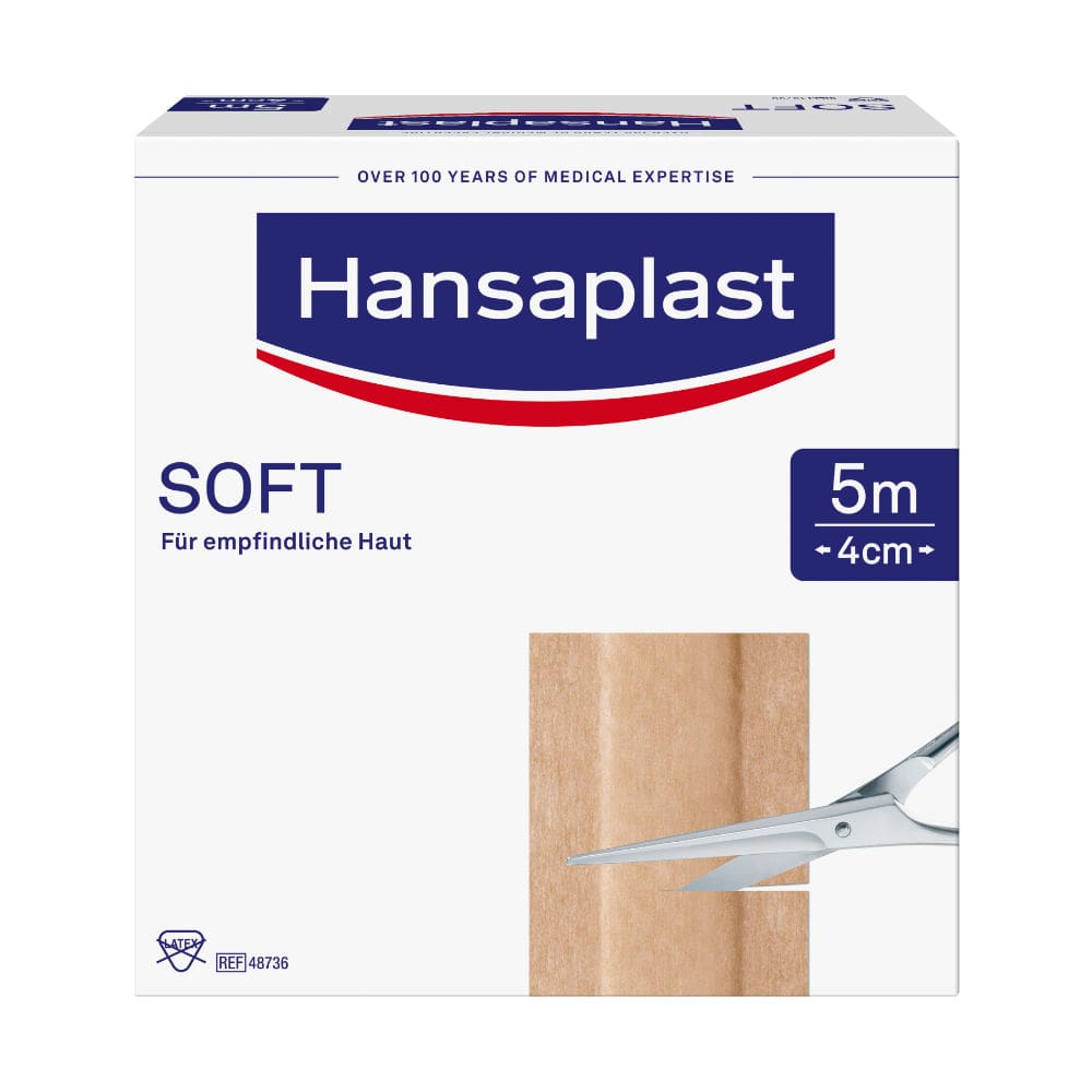 Hansaplast SOFT Pflaster 4 cm x 5m 1 St Pflaster