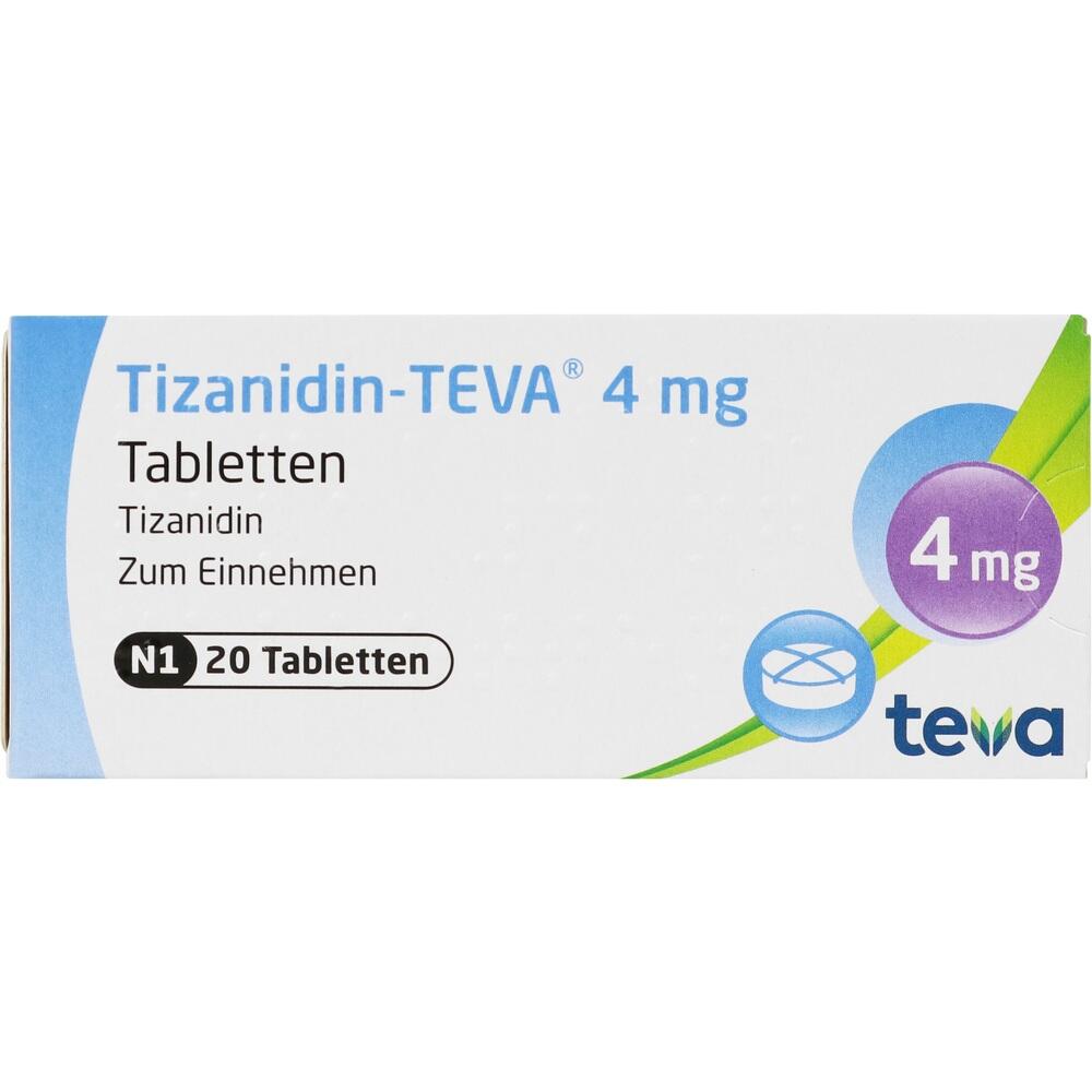 TIZANIDIN Teva 4 mg Tabletten 20 St Tabletten