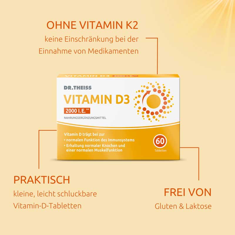 DR. THEISS VITAMIN D3 2000 I.E. 60 St Tabletten