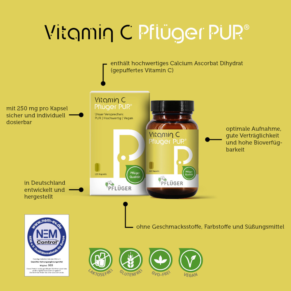 Vitamin C Pflüger PUR 120 St Kapseln