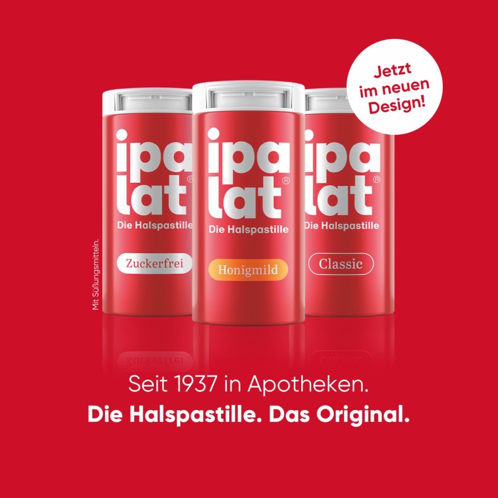 Ipalat Halspastillen Honigmild mentholfrei ohne Zucker 40 St Pastillen