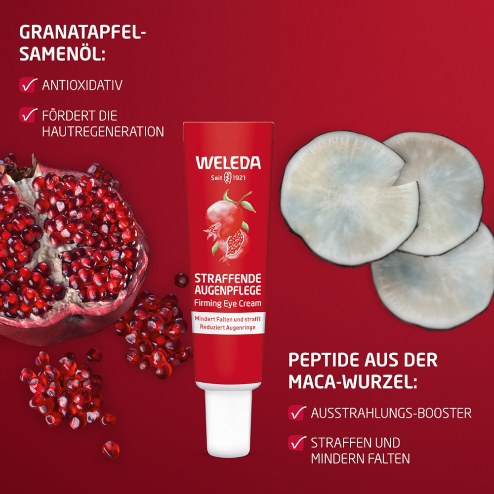 Weleda Straffende Augenpflege Granatapfel & Maca-Peptide 12 ml Augencreme