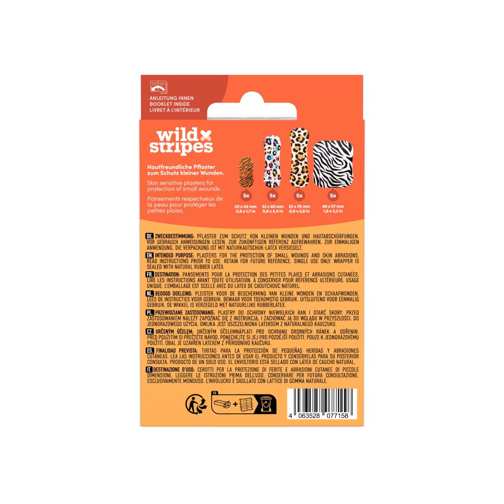wild Stripes KIDS SENSITIVE 20 St Pflaster