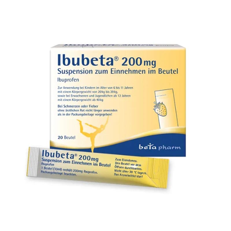 Ibubeta 200 mg Suspension zum Einnehmen im Beutel  20 St Suspension zum Einnehmen
