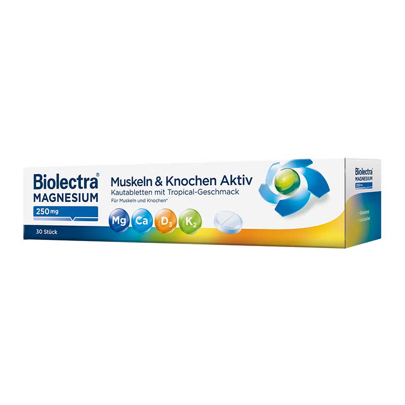 Biolectra MAGNESIUM Muskeln & Knochen Aktiv  30 St Kautabletten