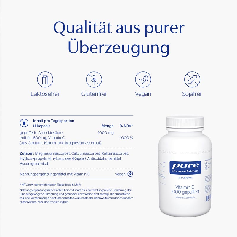 pure encapsulations Vitamin C gepuffert 90 St Kapseln