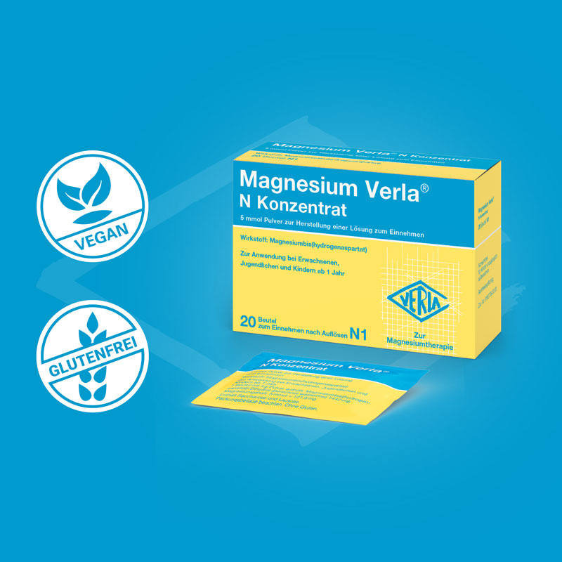 MAGNESIUM VERLA N Konzentrat 20 St Pulver zur Herstellung einer Lösung zum Einnehmen
