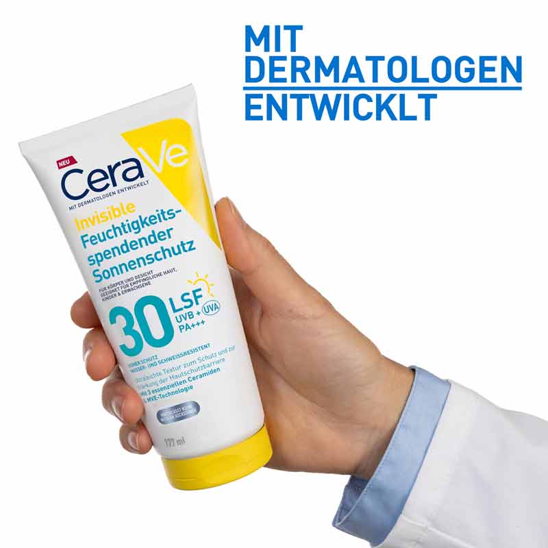 CeraVe Invisible Feuchtigkeitsspendender Sonnenschutz LSF 30 177 ml Lotion