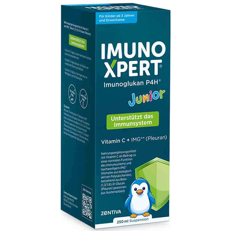IMUNO XPERT Junior Imunoglukan P4H Vitamin C + IMG 250 ml Suspension