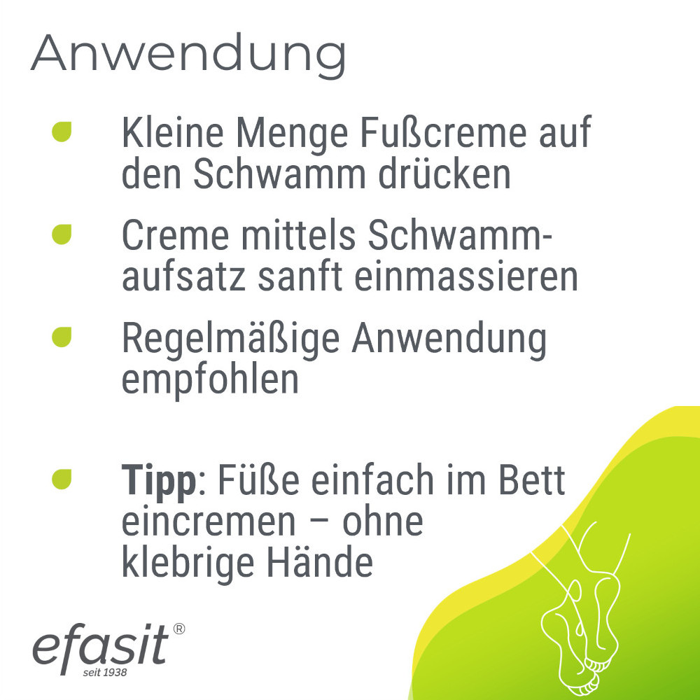 efasit FUSS CREME MIT SCHWAMMAUFSATZ 75 ml Creme