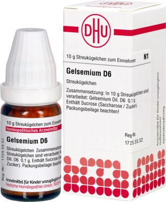 GELSEMIUM D 6 Globuli 10 g Globuli