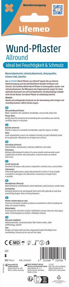 Lifmed Wund-Pflaster Allround 2X25 cm Pflaster
