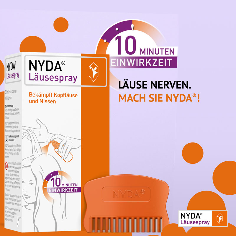 NYDA Läusespray gegen Kopfläuse & Nissen 2X50 ml Pumplösung