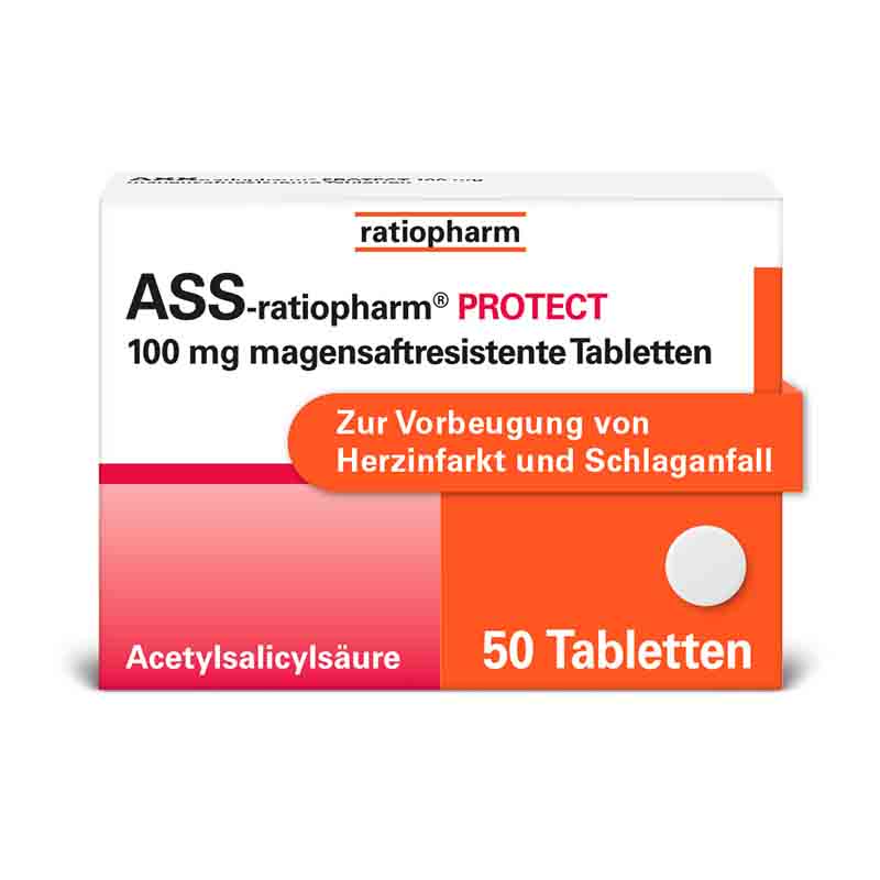 ASS-ratiopharm PROTECT 100 mg 50 St Tabletten magensaftresistent