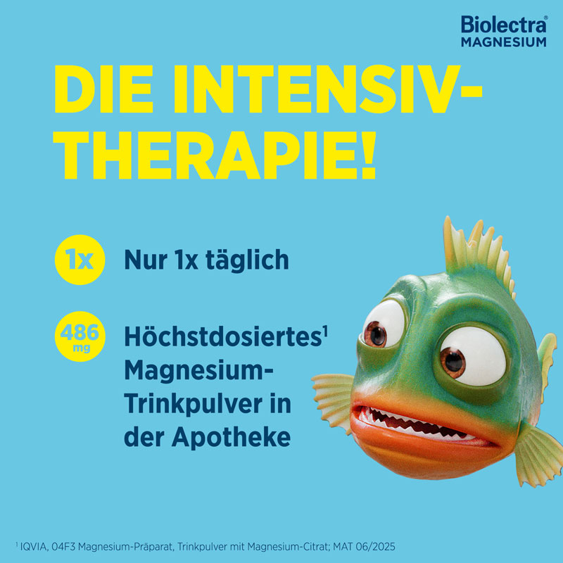 Biolectra MAGNESIUM 486 mg INTENS 20 St Pulver zur Herstellung einer Lösung zum Einnehmen