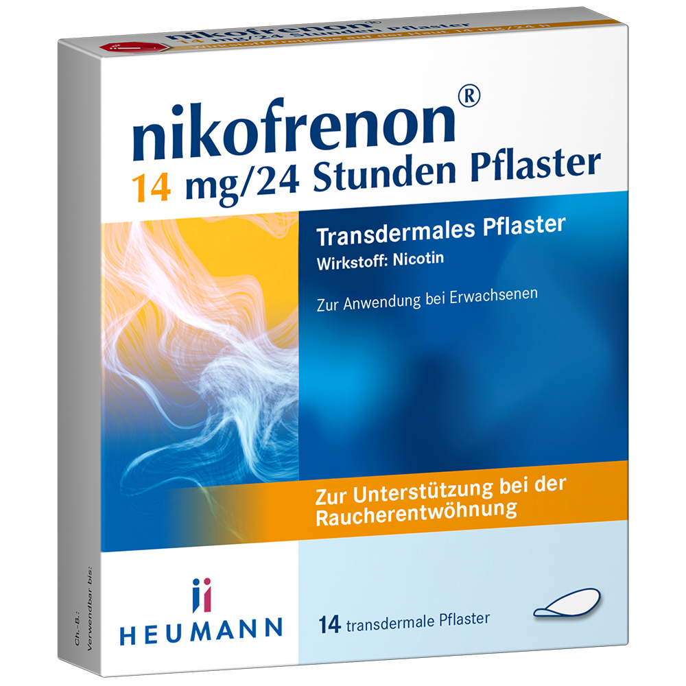 nikofrenon 14 mg/24 Stunden Pflaster, 14 St 14 St Pflaster transdermal