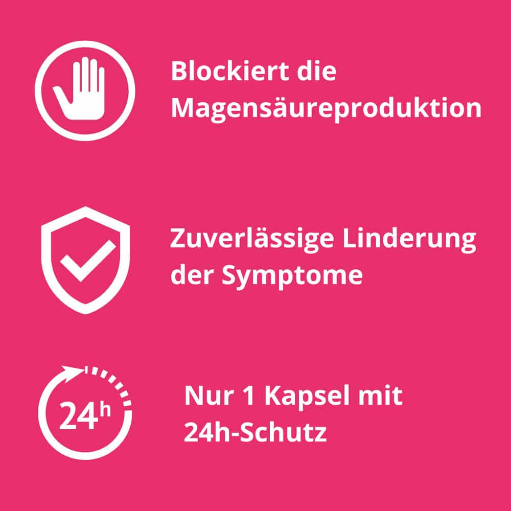 Esomeprazol TAD 20mg bei Sodbrennen 14 St Magensaftresistente Hartkapseln