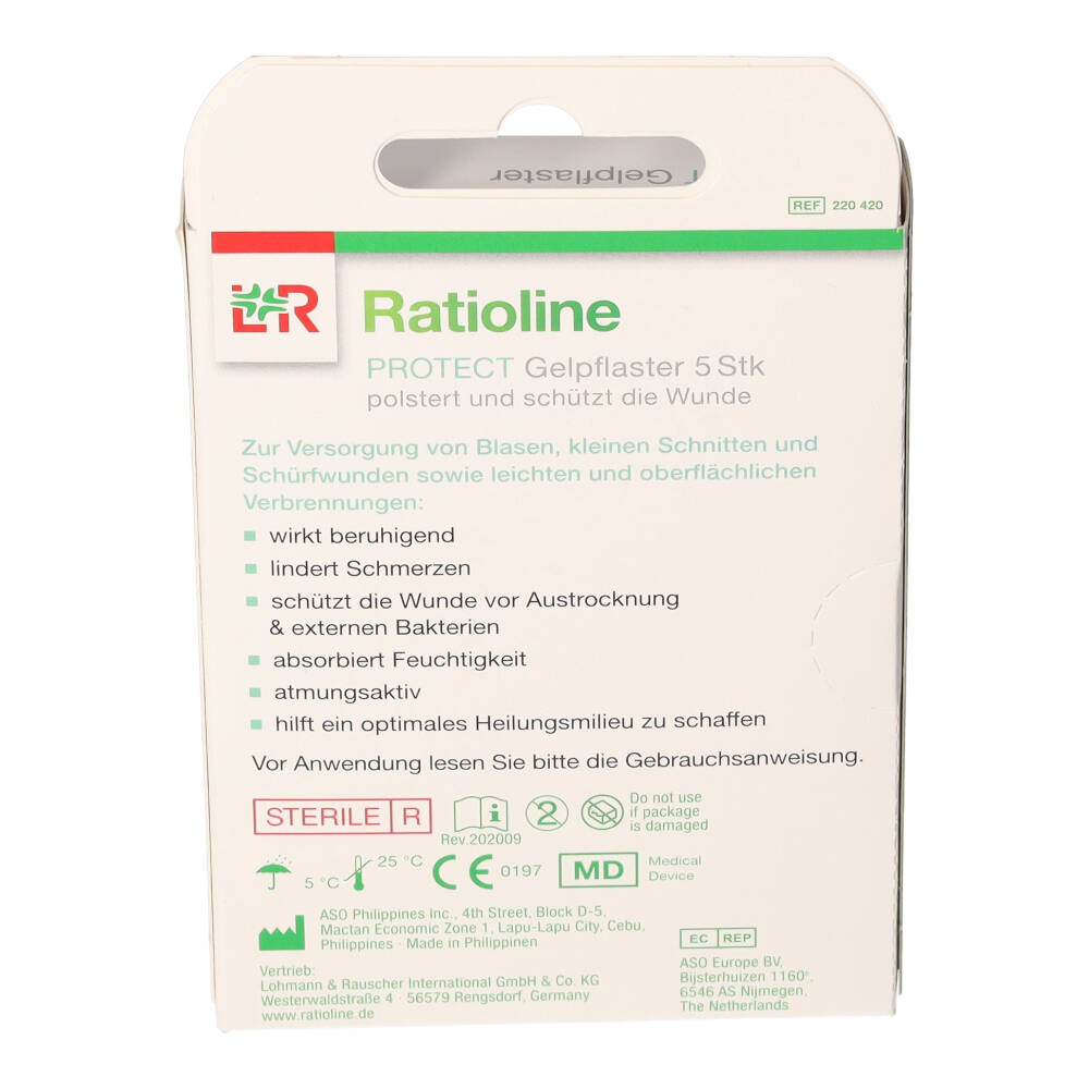 Ratioline PROTECT Gelpflaster 5 St Pflaster