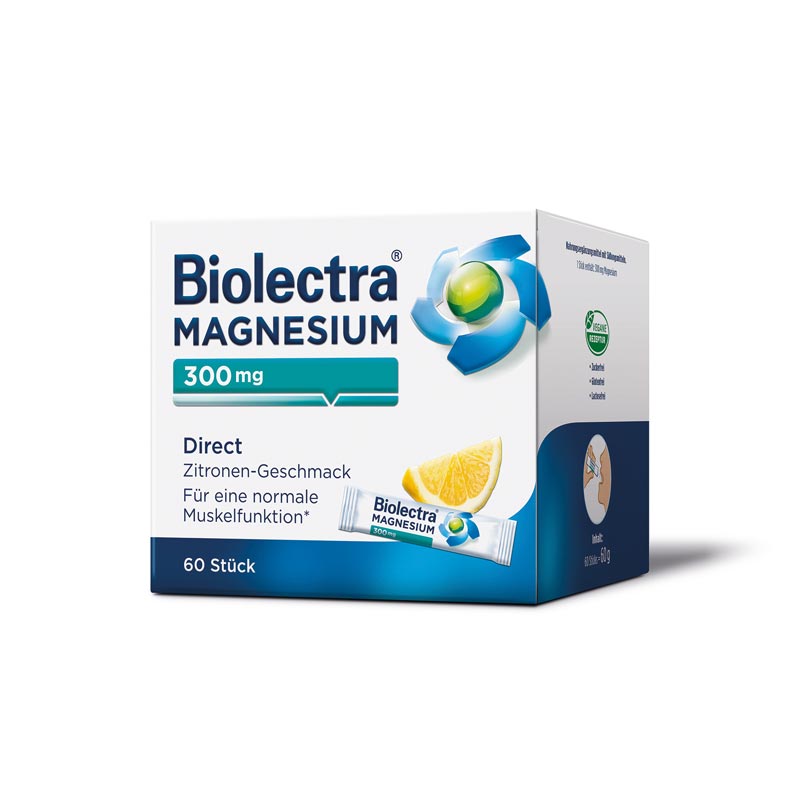 Biolectra MAGNESIUM 300mg Direct Zitrone 60 St Pellets