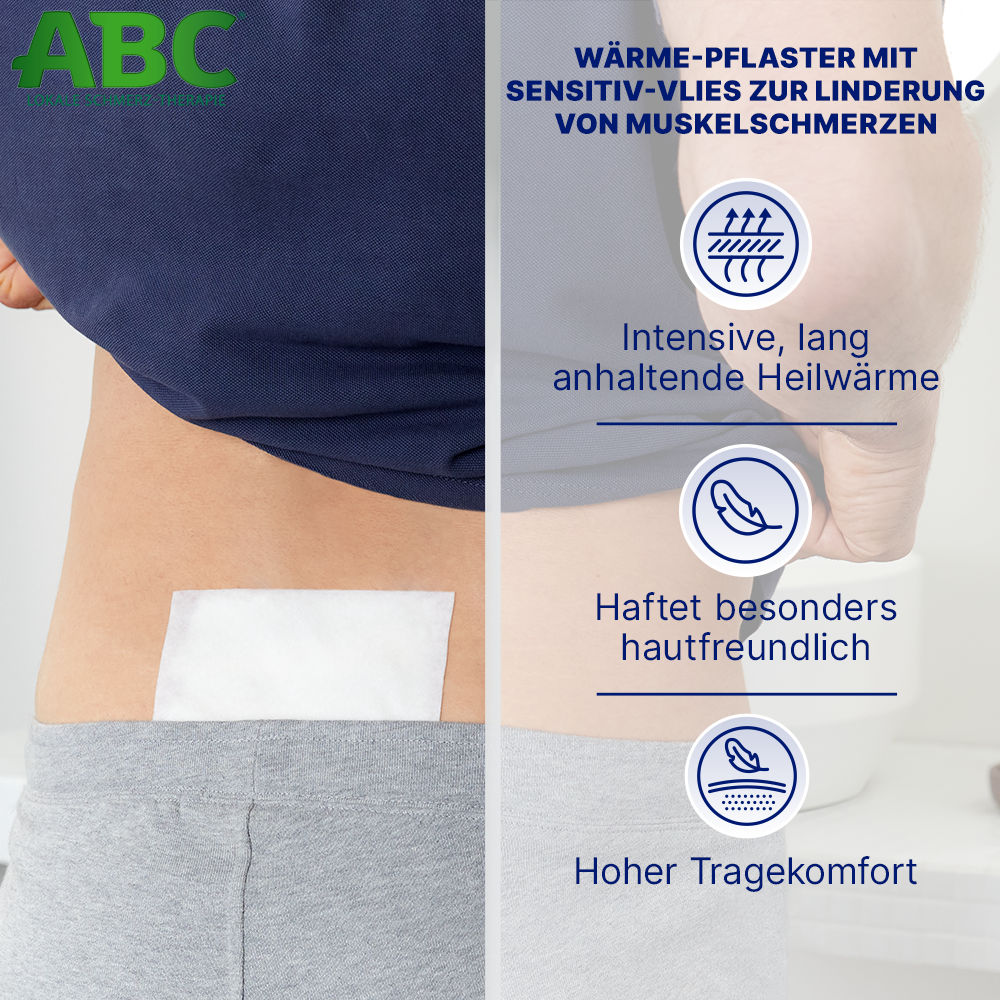 ABC WÄRME-PFLASTER mit SENSITIV-Vlies 4 St Pflaster