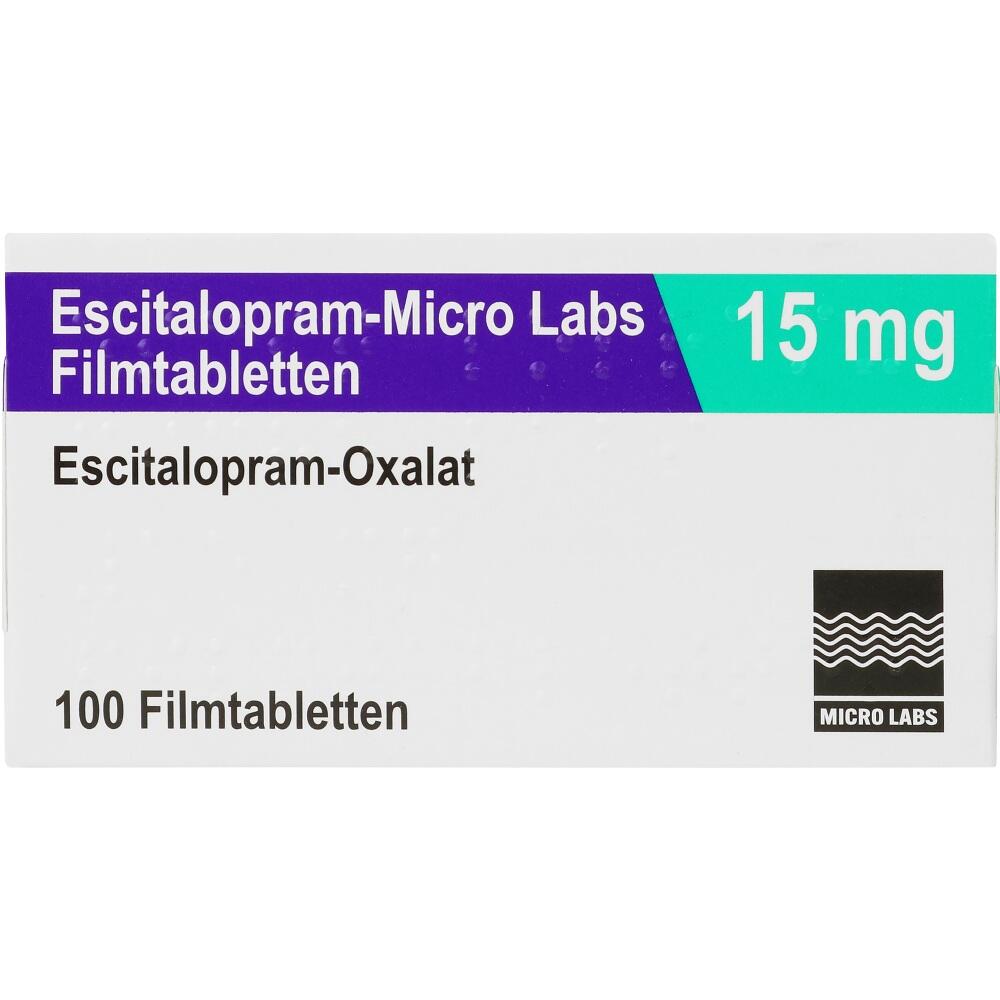 Escitalopram-Micro Labs 15mg 100 St Filmtabletten