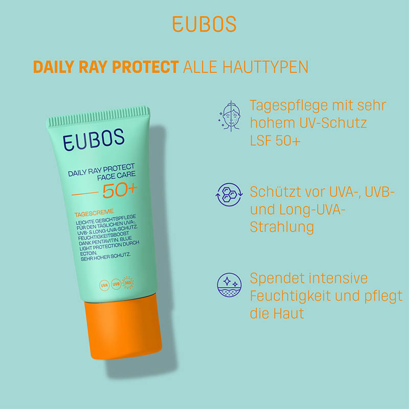 EUBOS DAILY RAY PROTECT FACE CARE 50+ TAGESCREME 50 ml Tagescreme
