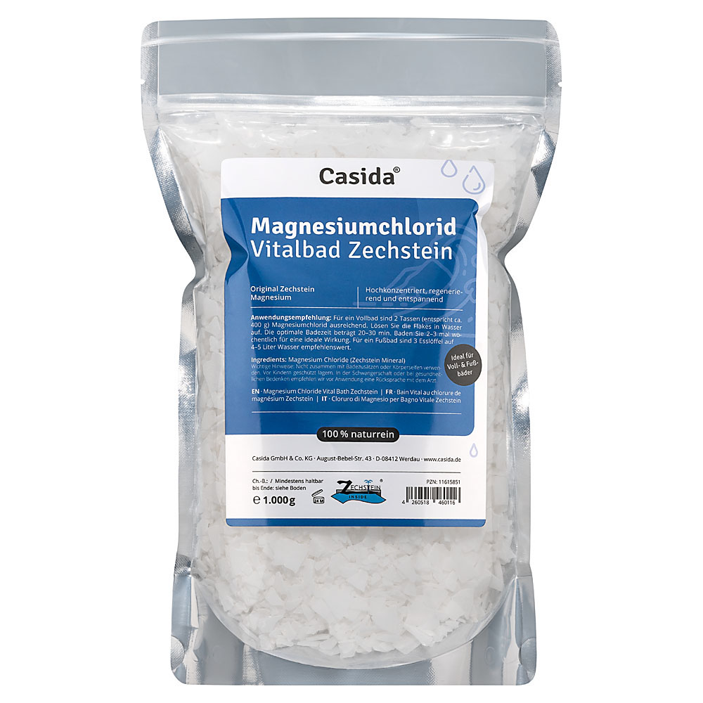 Casida MAGNESIUMCHLORID Vitalbad Zechstein 1 kg Bad