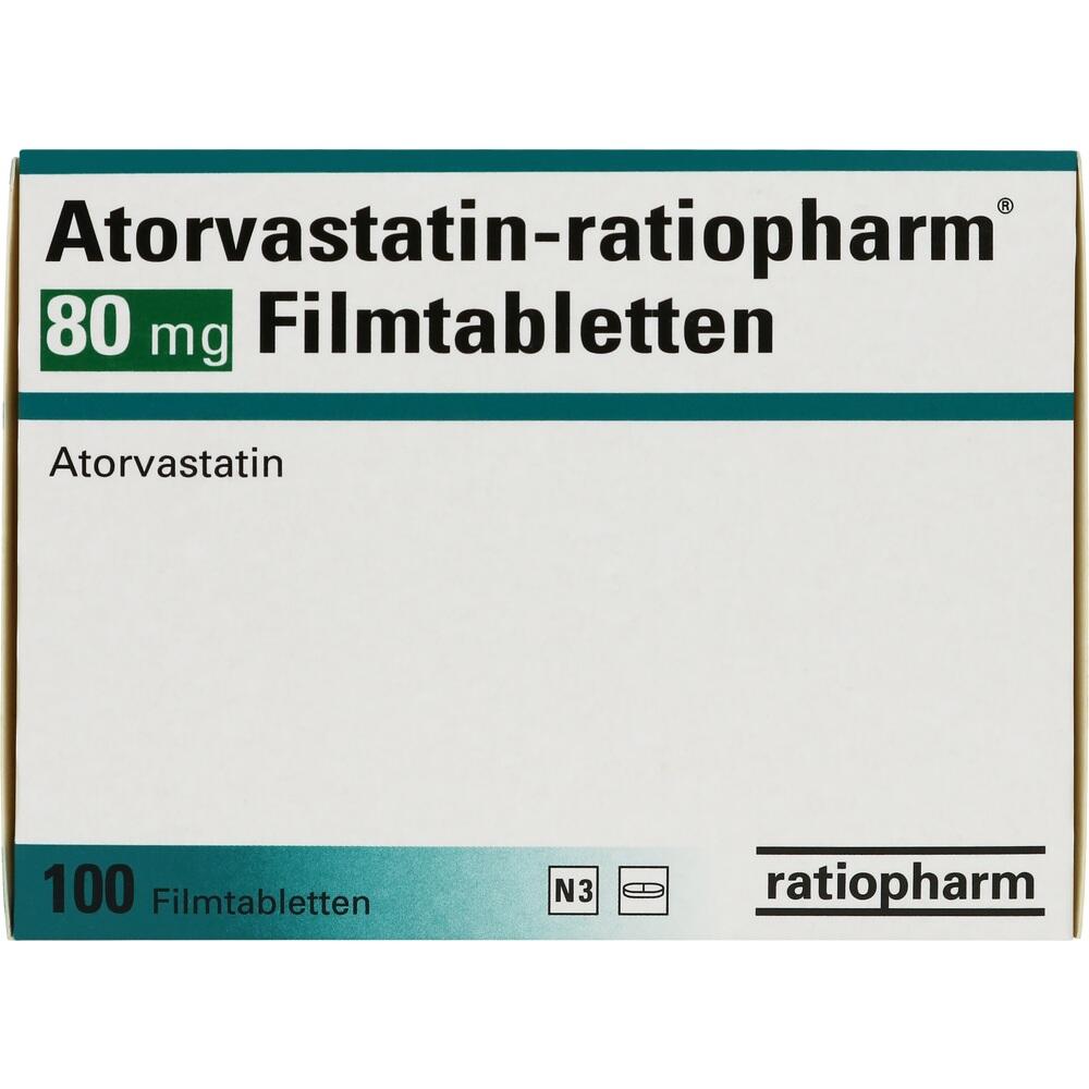 Atorvastatin-ratiopharm 80mg 100 St Filmtabletten