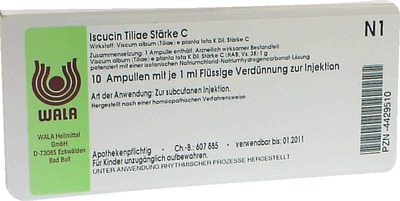Iscucin Tiliae Stärke C 10X1 ml Ampullen