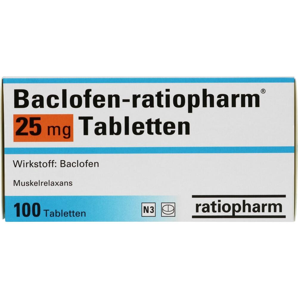 BACLOFEN ratiopharm 25 mg Tabletten 100 St Tabletten
