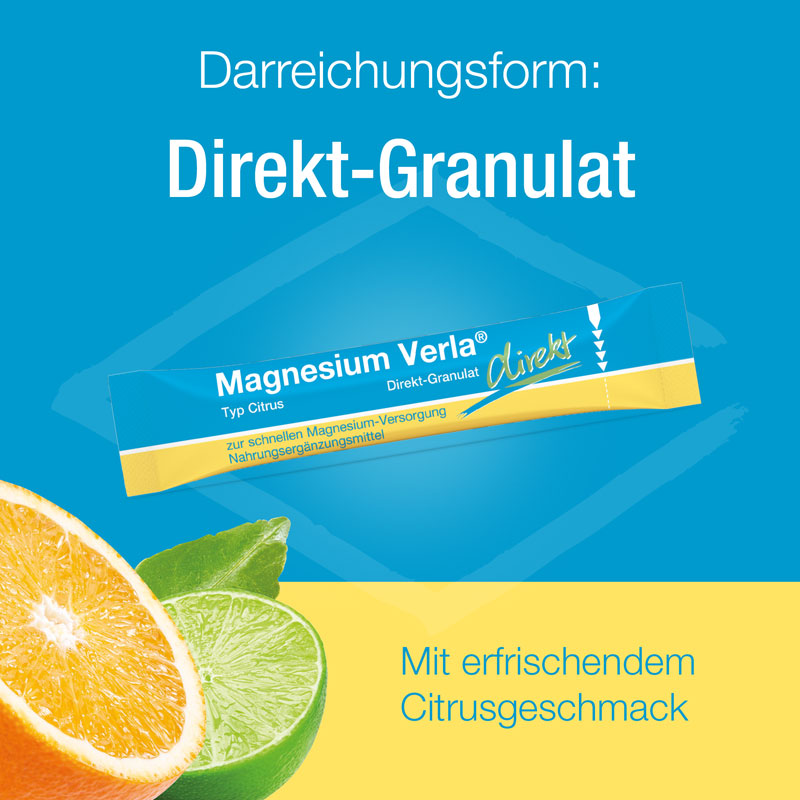 Magnesium Verla direkt Citrusgeschmack 30 St Granulat