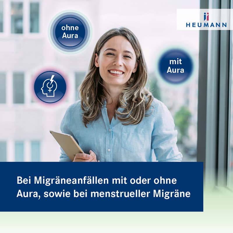 Rizatriptan 5 mg HEUMANN bei Migräne  2 St Tabletten