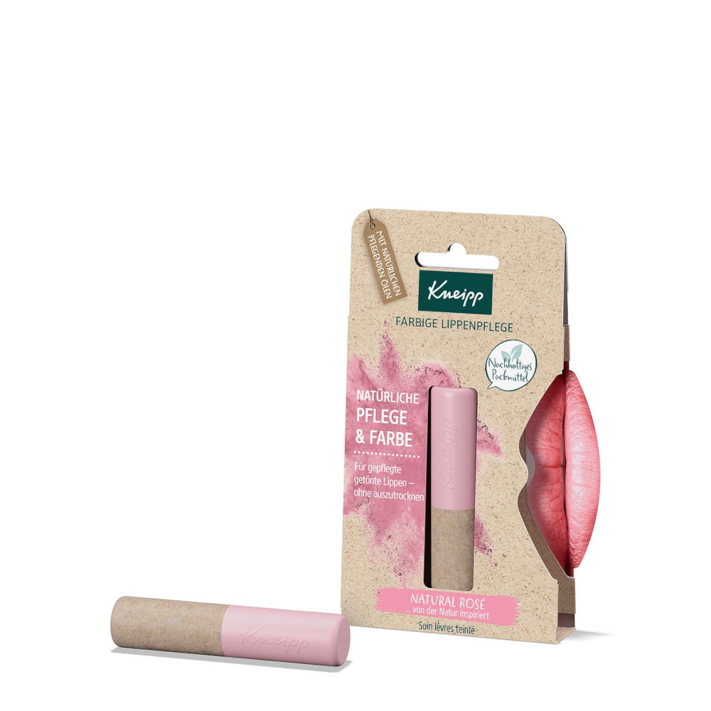 Kneipp FARBIGE LIPPENPFLEGE NATURAL ROSE 3.5 g Stifte
