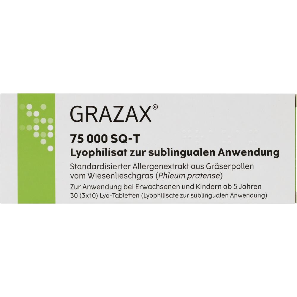 GRAZAX 75.000 SQ-T Lyo-Tabl.Lyophili.z.Einnehmen 30 St Sublingualtabletten