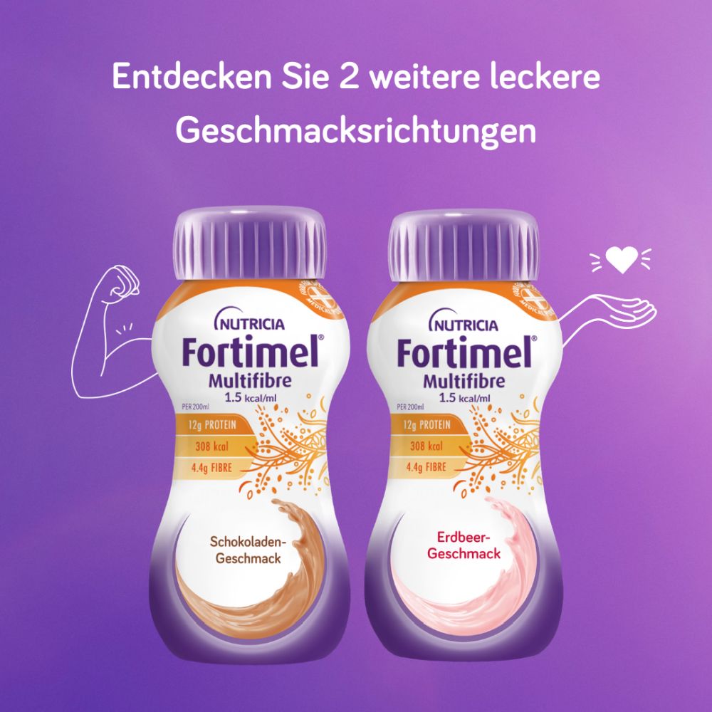 Fortimel Multifibre 1.5 kcal Vanillegeschmack 4X200 ml Flüssigkeit