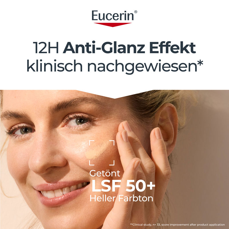 Eucerin SUN OIL CONTROL TINTED DRY TOUCH FACE SUN GEL-CREME HELL LSF 50+  50 ml Creme