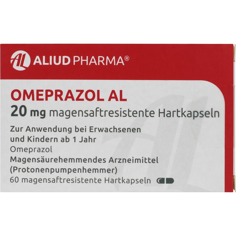 OMEPRAZOL AL 20mg 60 St Magensaftresistente Hartkapseln