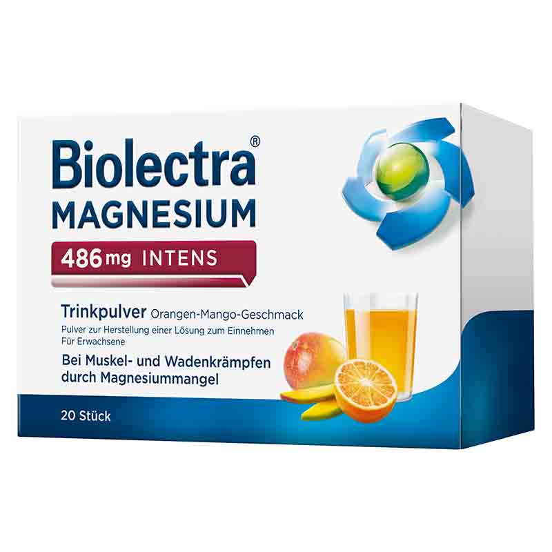 Biolectra MAGNESIUM 486 mg INTENS  20 St Pulver zur Herstellung einer Lösung zum Einnehmen