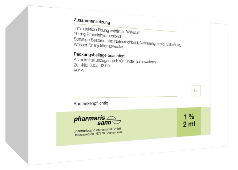 Procain pharmarissano Ampulle 1% Injektionslös. 100X2 ml Injektionslösung