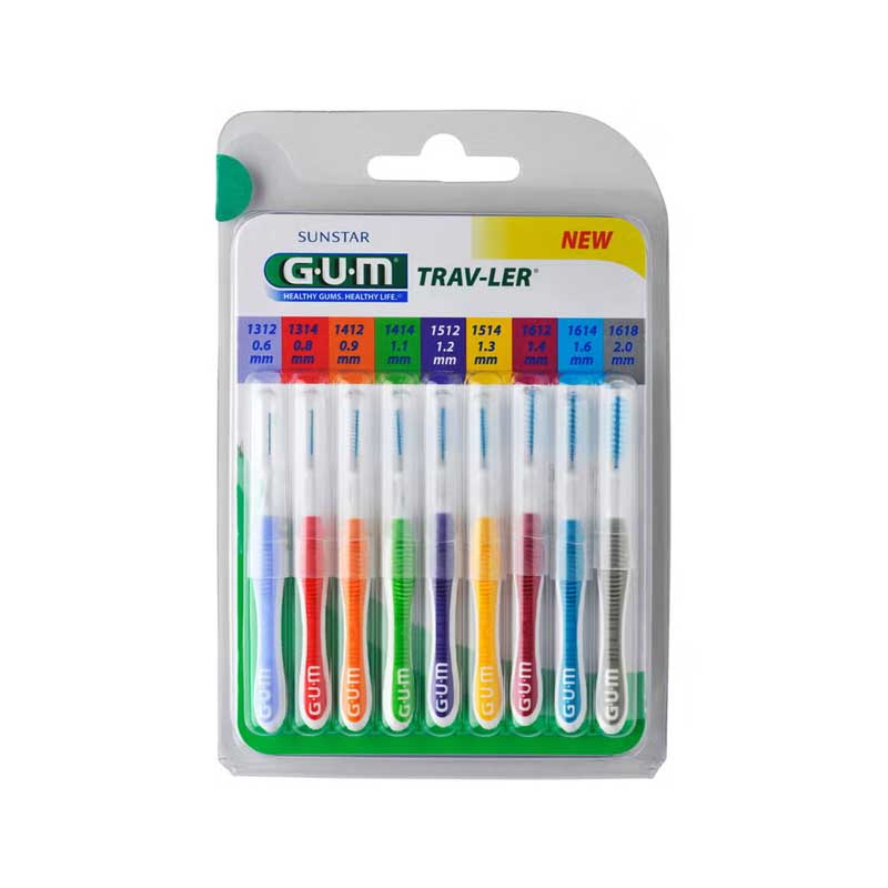 GUM TRAV-LER Sortiment Interdentalbürsten 9 St Zahnbürste