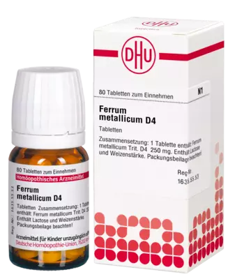 FERRUM METALLICUM D 4 Tabletten 80 St Tabletten
