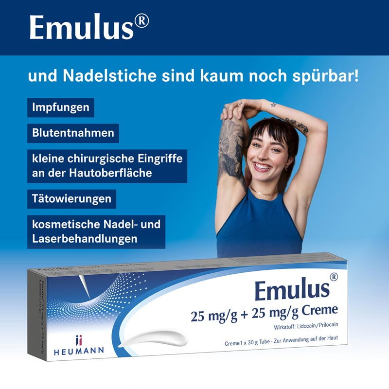 EMULUS 25 mg/g + 25 mg/g 30 g Creme