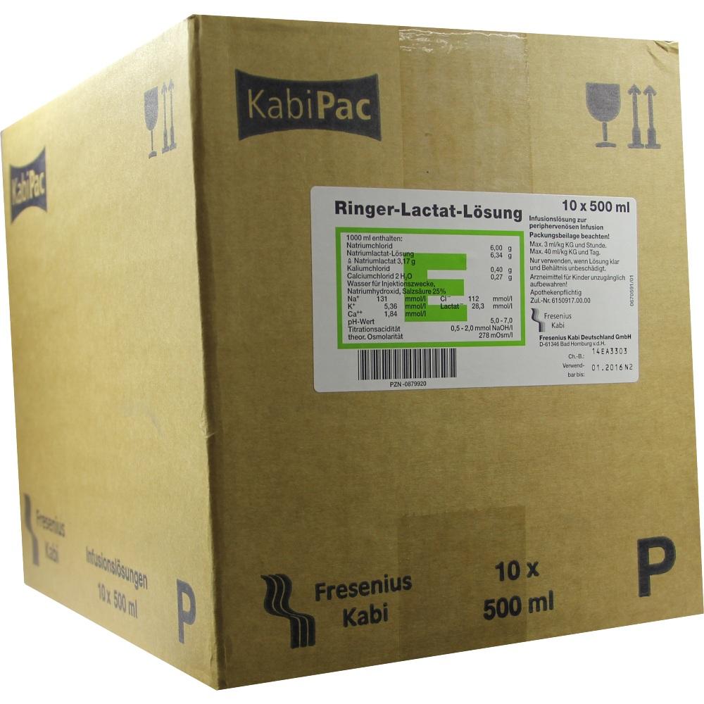RINGER LACTAT Lösung Plastik Infusionslösung 10X500 ml Infusionslösung