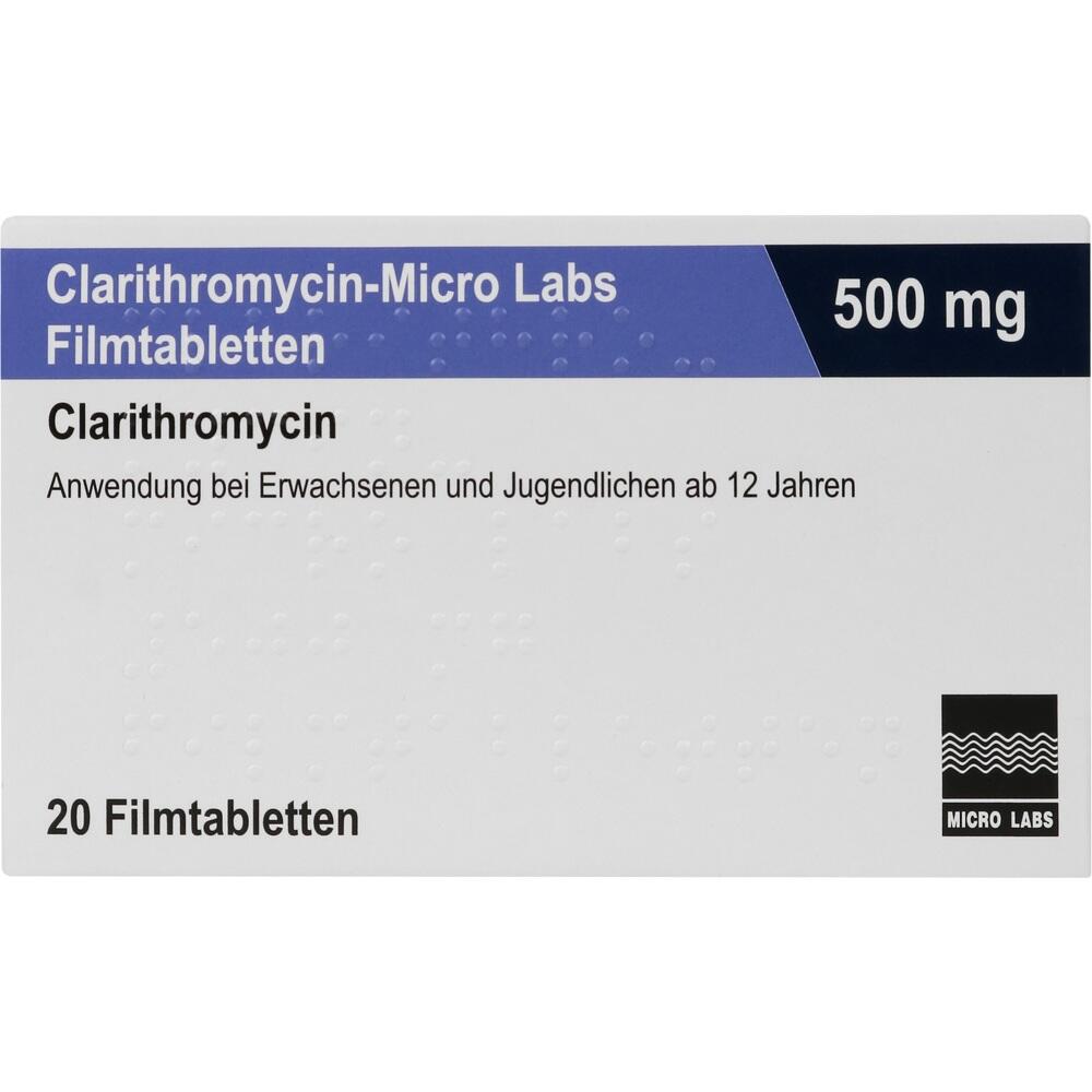 Clarithromycin-Micro Labs 500mg 20 St Filmtabletten