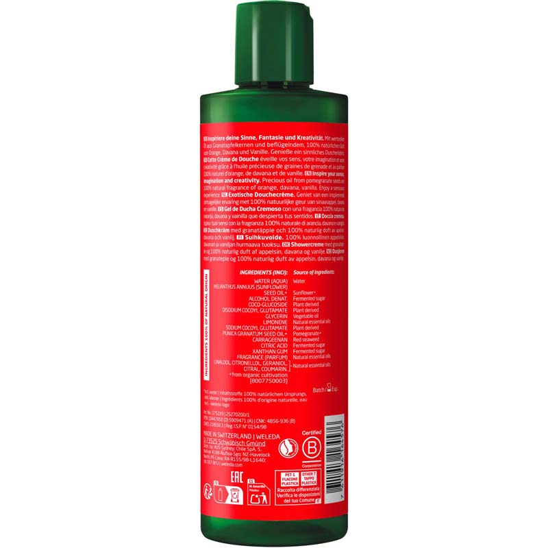 WELEDA Inspire SHOWER CREAM Granatapfel 400 ml Duschgel
