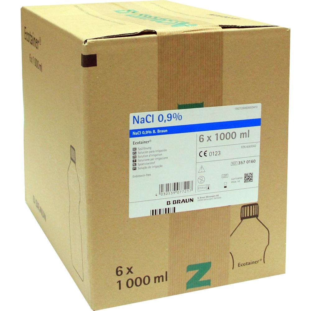 KOCHSALZLÖSUNG 0,9% B.Braun Spüllsg.Ecotainer 6X1000 ml Spüllösung