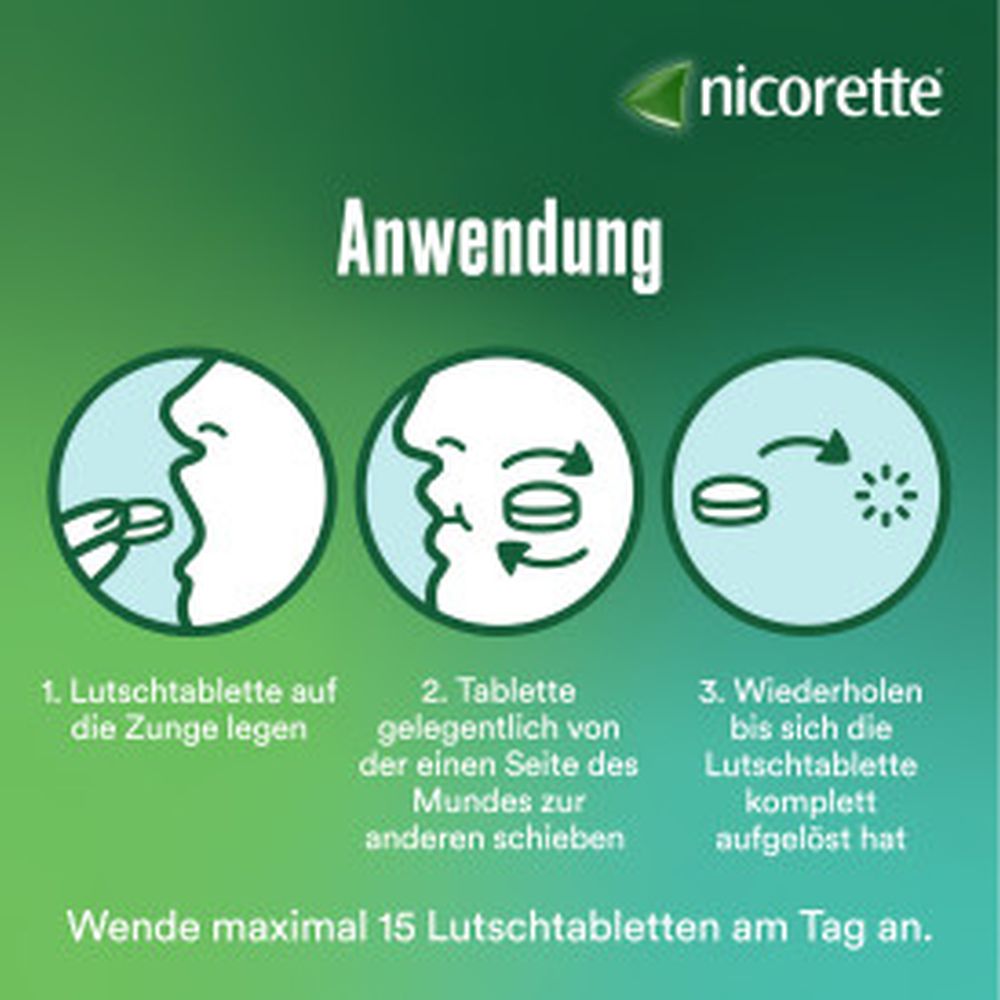 nicorette Lutschtablette freshmint 2 mg Nikotin zur Raucherentwöhnung 40 St Lutschtabletten