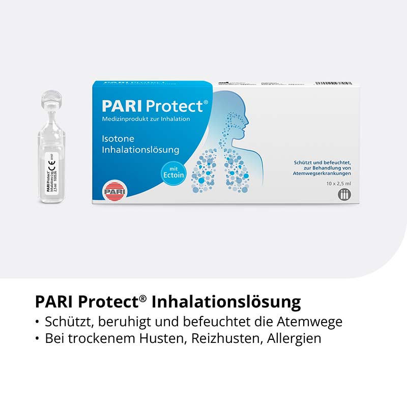 PARI ProtECT Inhalationslösung mit Ectoin Ampullen 10X2.5 ml Ampullen