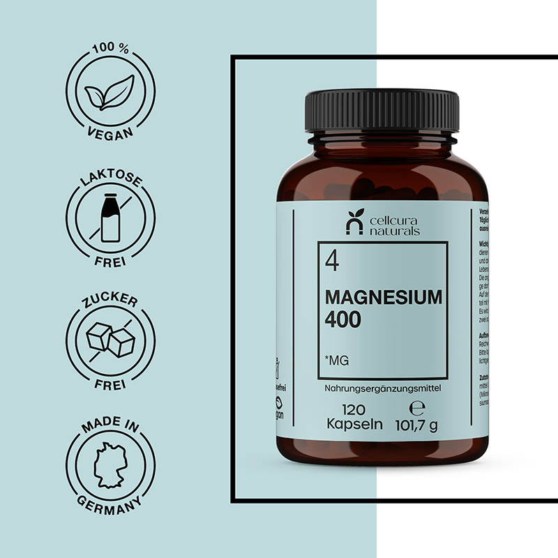 cellcura naturals MAGNESIUM 400 120 St Kapseln