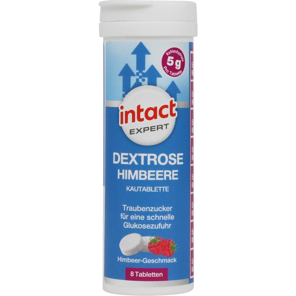 Intact Expert Dextrose Himbeere 8X5.7 g Kautabletten